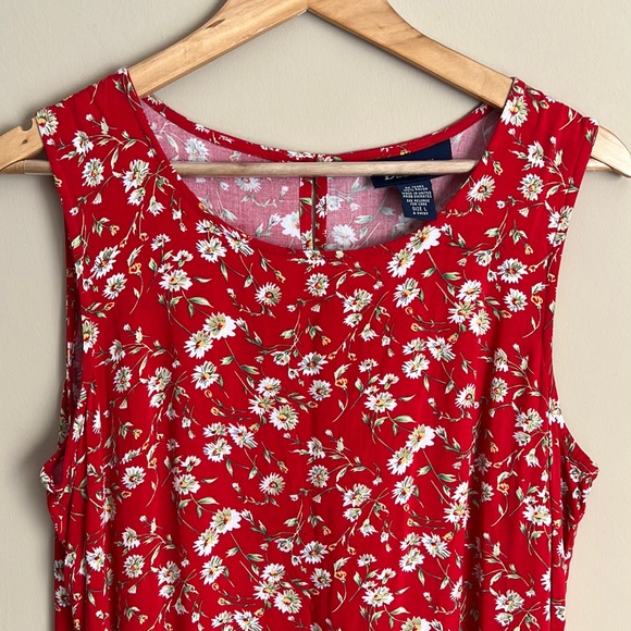 Vintage Sleeveless Red Summer Maxi Dress - Picture 6 of 7